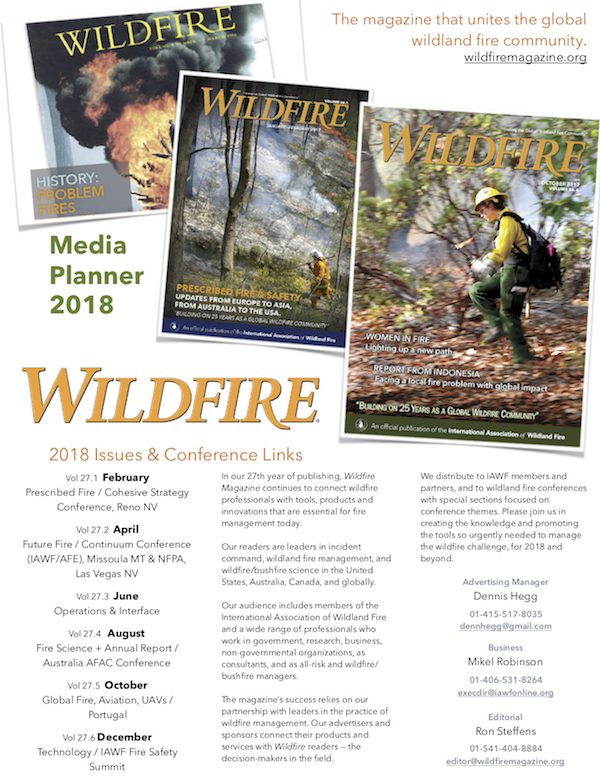 Wildfire Media Planner 2018 Cover Web International Association Of Wildland Fire